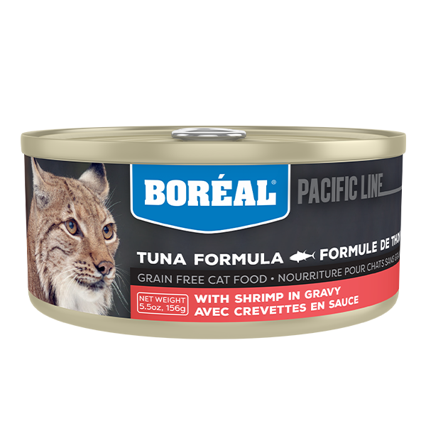 Boreal Cat Tuna Red Meat in Gravy with Shrimp 156g
