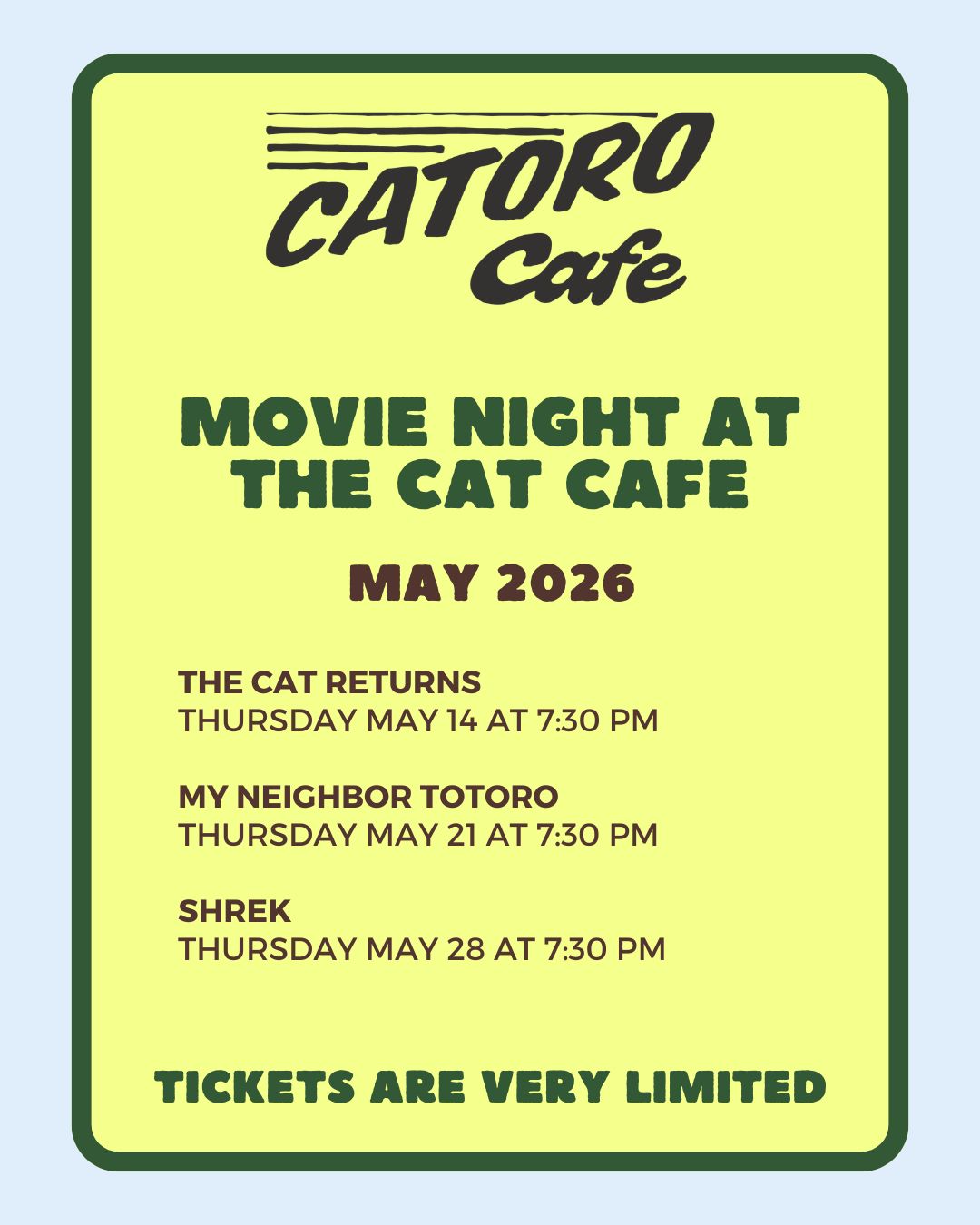 Catoro Movie Nights - May 2026
