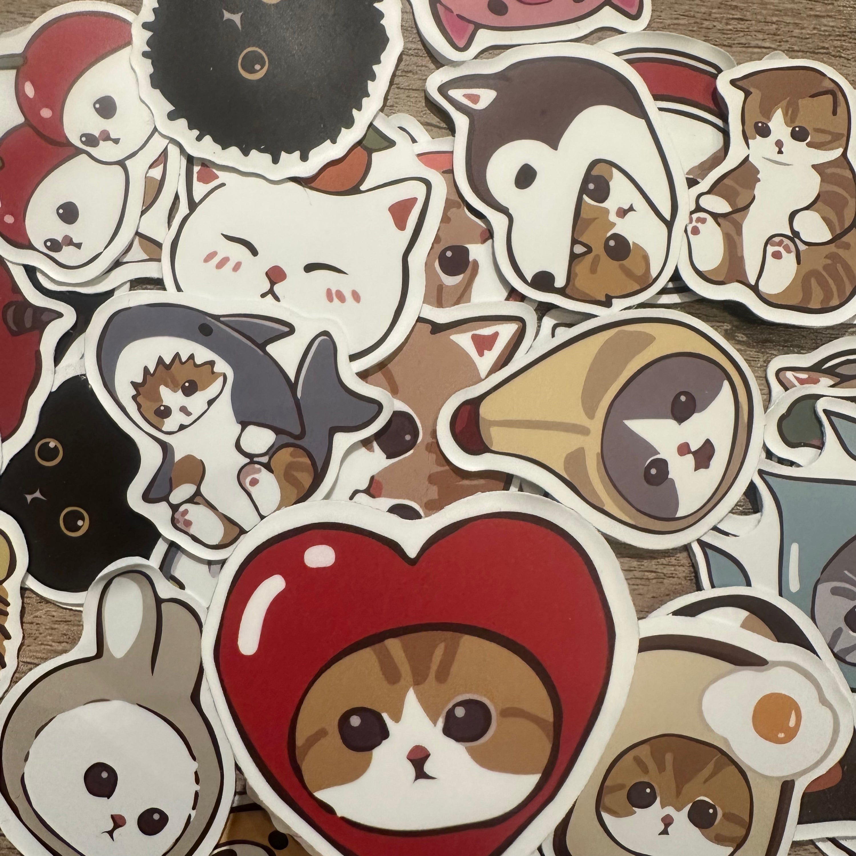 Assorted Cute Cats in Hats Stickers