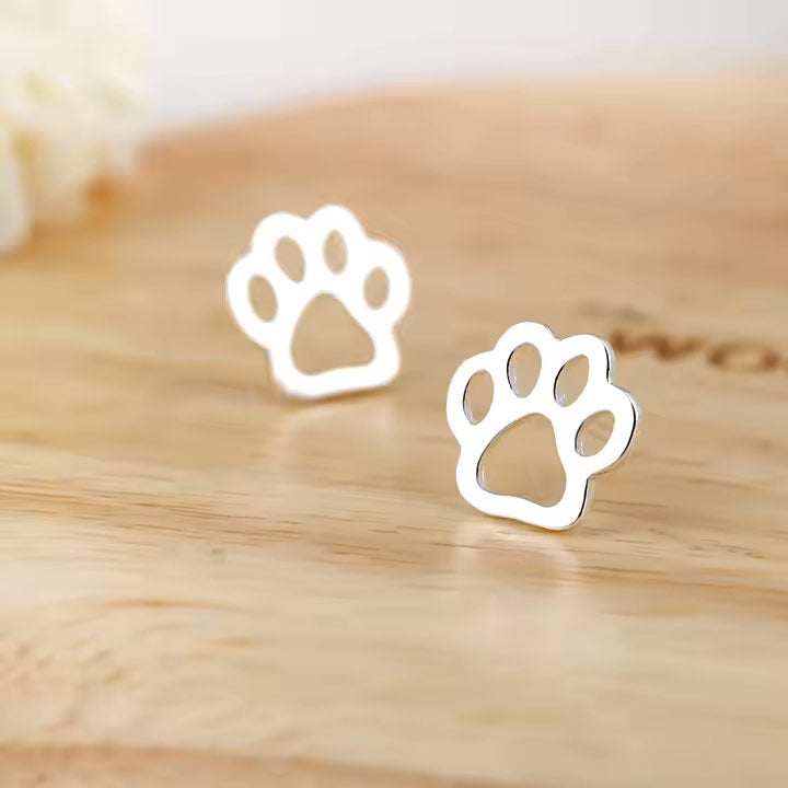 Cat Paw Earrings - Stainless Steel