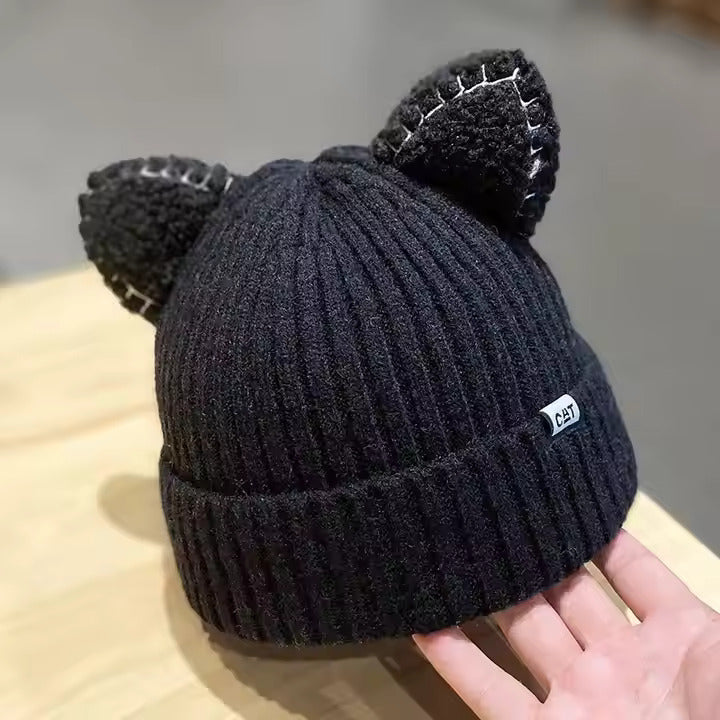 Cat Ears Toque - Black